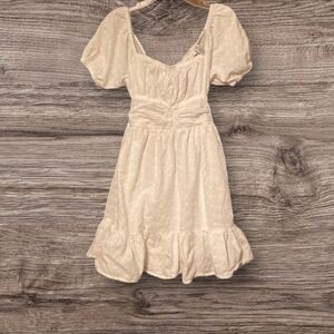 Sincerely Jules White Eyelet Dress Milkmaif Open Back Size Large